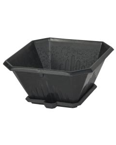 Vazo lulesh katrore, LIBERTY, plastike, zezë, 22x22xH10.5 cm