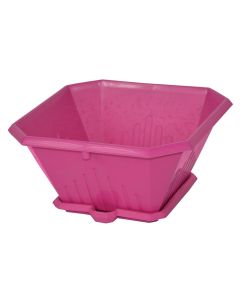 Vazo lulesh katrore, LIBERTY, plastike, rozë, 22x22xH10.5 cm