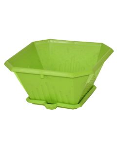 Vazo lulesh katrore, LIBERTY, plastike, jeshile, 22x22xH10.5 cm