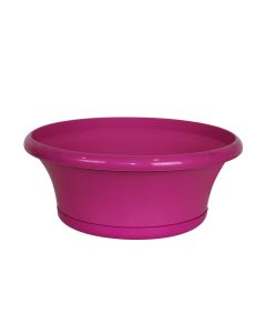 Round flower pot, RECORD, plastic, pink, Ø35 xH15 cm