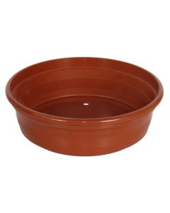Round flower pot, PRIMAVERA, plastic, terracota, Ø22 xH7 cm