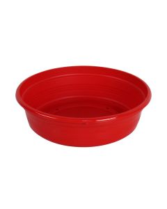 Round flower pot, PRIMAVERA, plastic, red, Ø26 xH8 cm