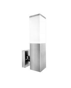 stainless steel body, PC shade, size: L:145*W:83*H:350mm, 230V, Max 60W, E27, bulb not included. IP4