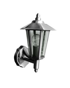 stainless steel body, glass shade, size: L:215*W:198*H:330mm, 230V, Max 60W, E27, bulb not included.