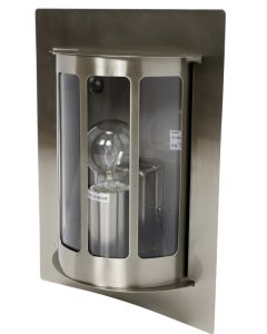 stainless steel body, PC shade, size: L:225*W:95*H:300mm, 230V, Max 60W, E27, bulb not included. IP4