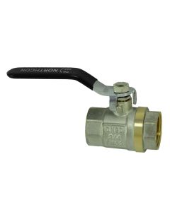BRASS BALL VALVE WITH STEEL HANDLE 3/4'