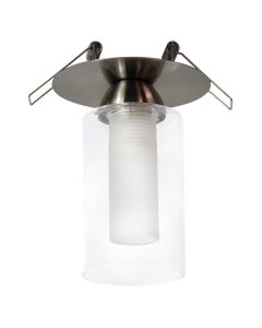 Spot xham transprent dhe i bardhe + metal  2 G9 1x50W