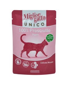 Cat food, Miglior Gatto, with unico prosciutto, 85 gr