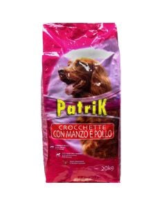 Dogs food, Patrik, with beef and chicken, 20 kg