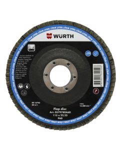 Flap wheel, Wurth, 115x22 mm, Grit 60, scraper