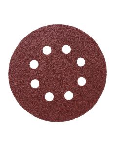 Sanding disc, Morris, Red, 125 mm, Grit 40, 8 holes