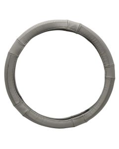 Steering wheel cover, Glipart, leather, 90158, size L, grey