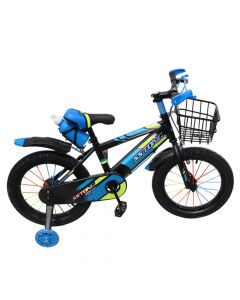 Bicycle, 16", 1 speed, black with blue color,