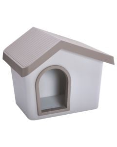 Plastic dog house, Imac, 72.2 x 61.8 x 62.3 cm, gray color