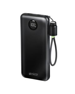 Powerbank, Unico, PB2240, 10000mAh, 22.5 W, 2 porta USB, ngjyrë e zezë