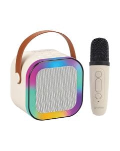 Karaoke set, Unico, BS2768, 5.3, 400mAh, 3W, RGB light, 86x86x60 mm, speaker and microphone