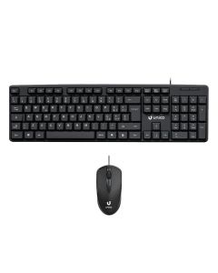 Tastierë dhe maus, Unico, KB1574, 1000 DPI, 150 cm kabëll, ngjyrë e zezë