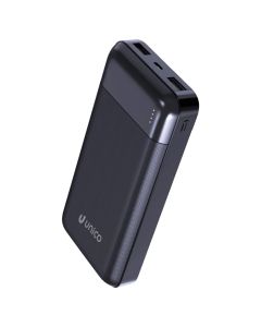 Powerbank, Unico, PB1981, 20000mAh, 10 W, 2 porta USB dhe Type-C, ngjyrë e zezë