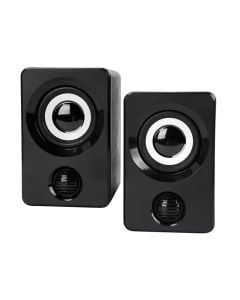 Speaker set, Unico, BS2658, 2x3W, 70dB, 65x65x100 mm, black