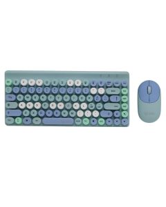 Tastierë dhe maus wireless, Unico, KB1789, ngjyrë blu