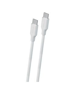 Charging plug, Unico, CB1206, Type C - Type C, 60W, 100 cm, white