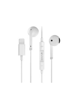 Kufje me kabëll, Unico, EP1541, 120 cm kabëll Lightning, ngjyrë e bardhë