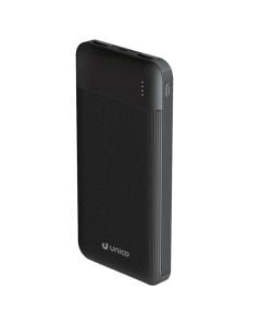 Powerbank, Unico, PB1756, 10000mAh, 10.5 W, 2 porta USB dhe Type-C, ngjyrë e zezë