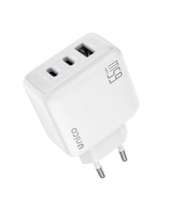 Kokë karikuesi, Unico, HC6141, 65W, 2 hyrje Type-C dhe hyrje USB, ngjyrë e bardhë