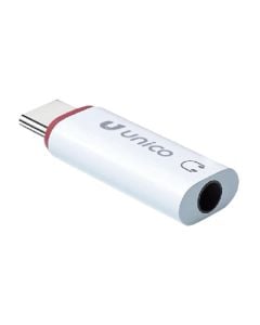 Headphone adapter, Unico, AD2628, AUX-Type-C, white