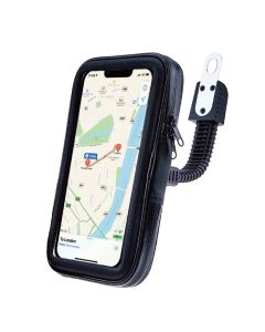 Motorcycle mobile phone holder, Unico, BR1948, ABS & PVC material, black color