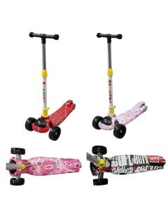 Children's skateboard, Scooters, 98x46 PVC tires, mixed colors