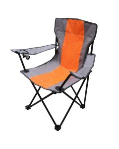 Camping chair, foldable, 51x51x91 cm, textile fabric, red