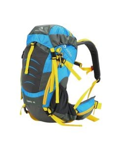 Camping bag, 45L, textile material, mixed colors
