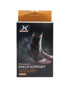 Reinforced ankle support, X, black