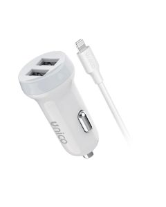 Car charger + plug, Unico, CC6015, 12 W, Lightning plug, 2 USB inputs