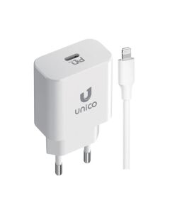 Karikues + fishë, Unico, HC2350, 20 W, hyrje Type-C, fishë Type-C - Lightning