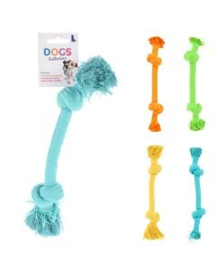 Educational toy for dogs, Dogs Collection, Cotton rope, 30 cm, mixed colors