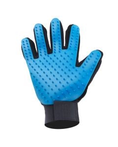 Cleaning and massage glove, Dogs Collection, soft rubber, blue