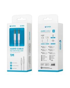 Audio cable, Unico, AC1392, AUX-AUX, 100 cm, white