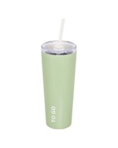 Thermal camping water cup with spout, Five, 9x27 cm, 0.7 L, green