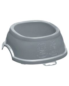 Pet food bowl, Stefanplast, 17x17x6h cm, 0.4 L, anti-slip, gray color