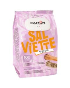 Wet wipes for pets, Camon, 100 pieces, 17x30 cm, bergamot scent