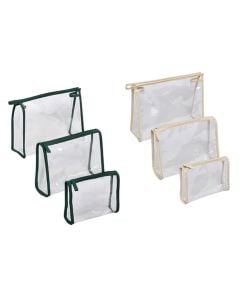 Set me çantë për udhëtim, Five, PVC, 3 copë, transparente