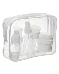 Set me shishe për udhëtim, Five, 5 copë, material PVC, transparente