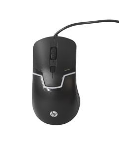 Mouse with cable, HP M100, LED