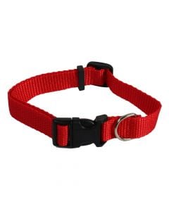 Collar for dog, Cocco, nylon, adjustable length from 30-46 cm. Red color