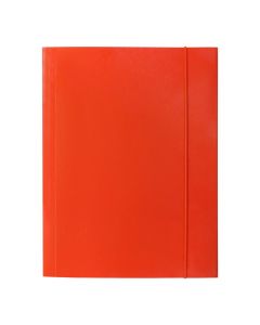Carton folder with rubber orange/yellow/blu