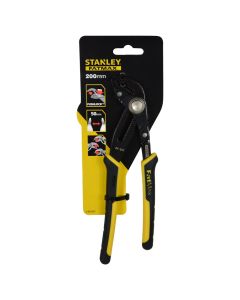 Plumber pliers, STANLEY, chrome-vanadium, yellow, 200 mm