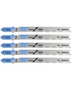 Jig saw blade for metal, Bosch, 92 mm, 5 pc