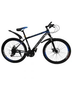 Bicycle, Oshilon, 26 ", black blue, with discophrenia, 7 gears, with shock absorber, shimano transmission